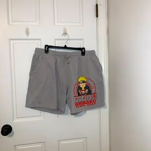 Naruto Shippuden Men's Jogger Shorts - Ramen Graphic - Size XL (46/48)